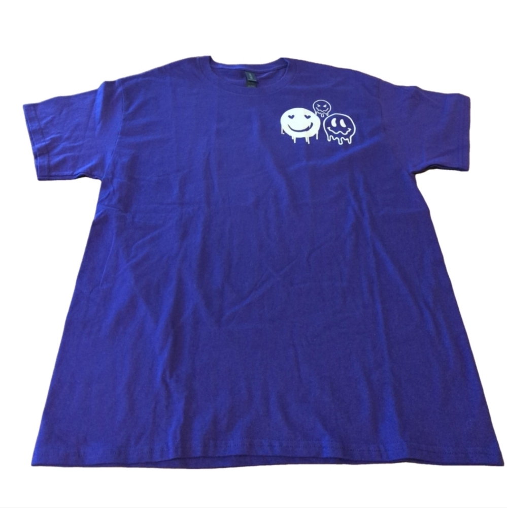 "Professional Overthinker" Purple T-shirt. Front And Back Design. Size Large